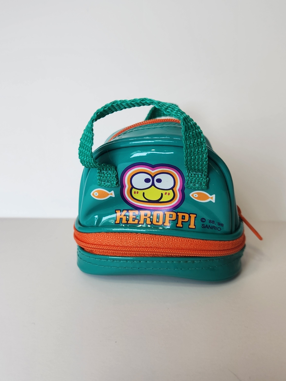 Sanrio Keroppi Teal Mini Carry Bag with Orange Accent